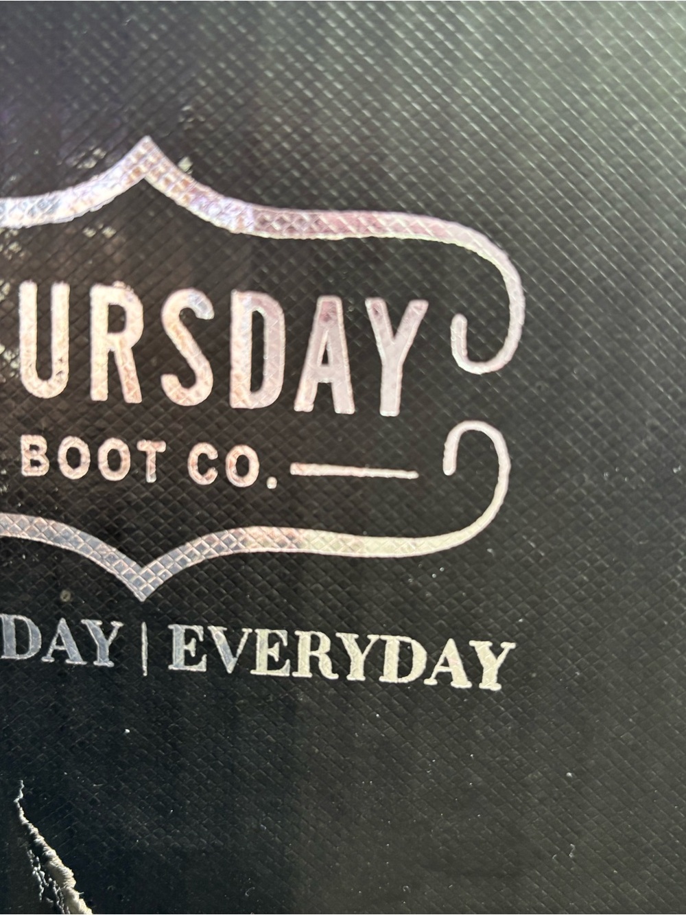 Thursday Boot Company Black Box with Holographic Logo